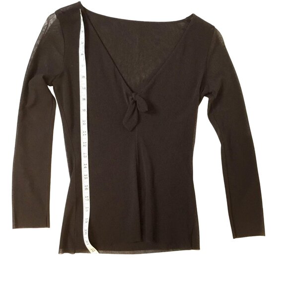 Vintage Women Chocolate Brown Sheer Mesh Two-Piece Luxe Lounge Set Flowy Soft S - Picture 5 of 9